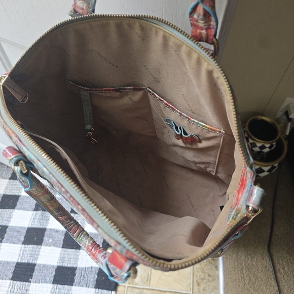 Brahmin Multicolor Crocodile Embossed Satchel - Picture 3 of 3